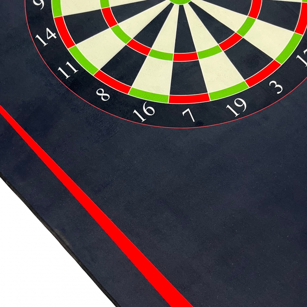Dartteppich mit Abwurflinie und Schutz für Boden