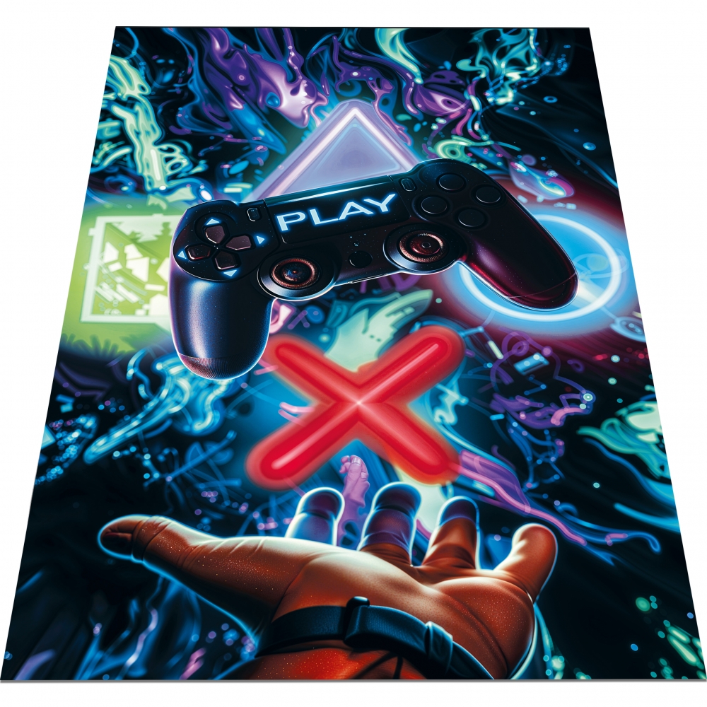 Gaming-Teppich mit Controller