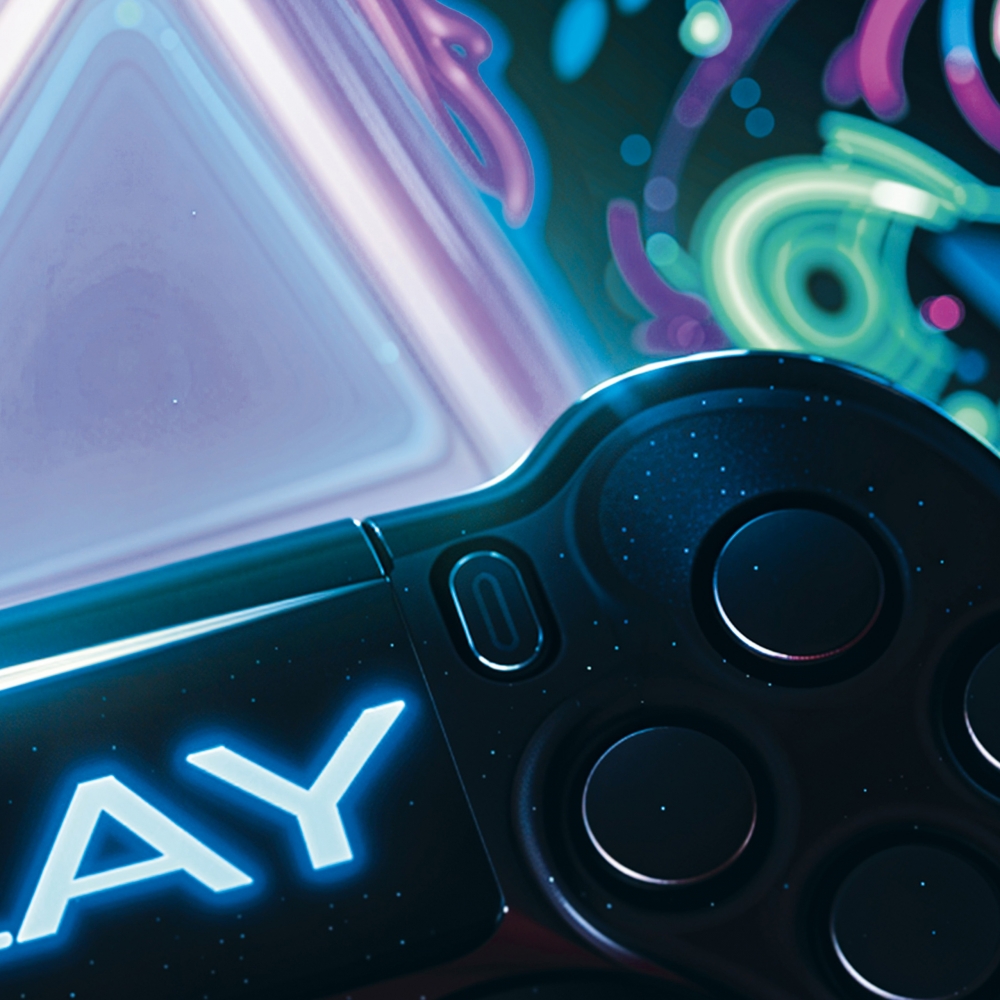 Gaming-Teppich mit Controller