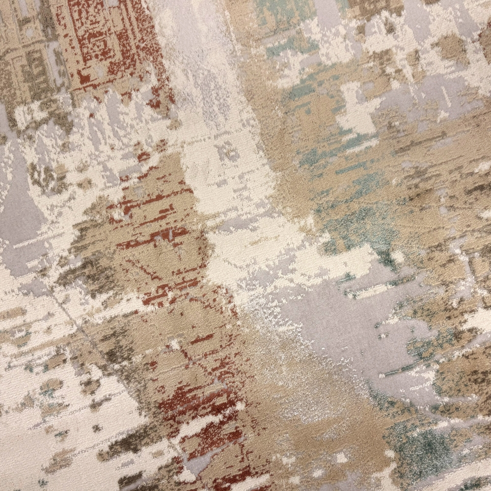 Gebetsteppich mit Moschee-Tor Motiv in hellen Naturtönen