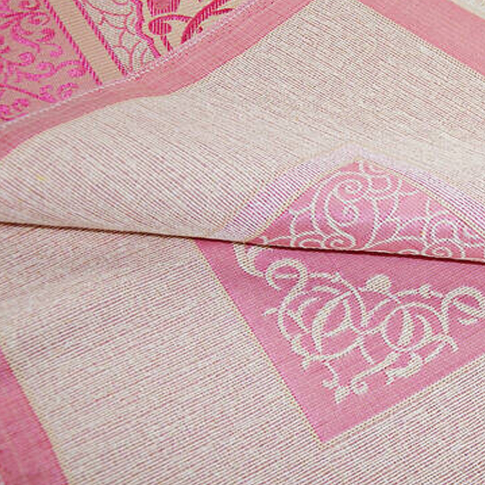 Gebetsteppich Taftstoff Rosa 65 x 110 cm mit Geschenkbox und 99er Gebetskette – stilvolles Geschenk für Gebet & Ramadan