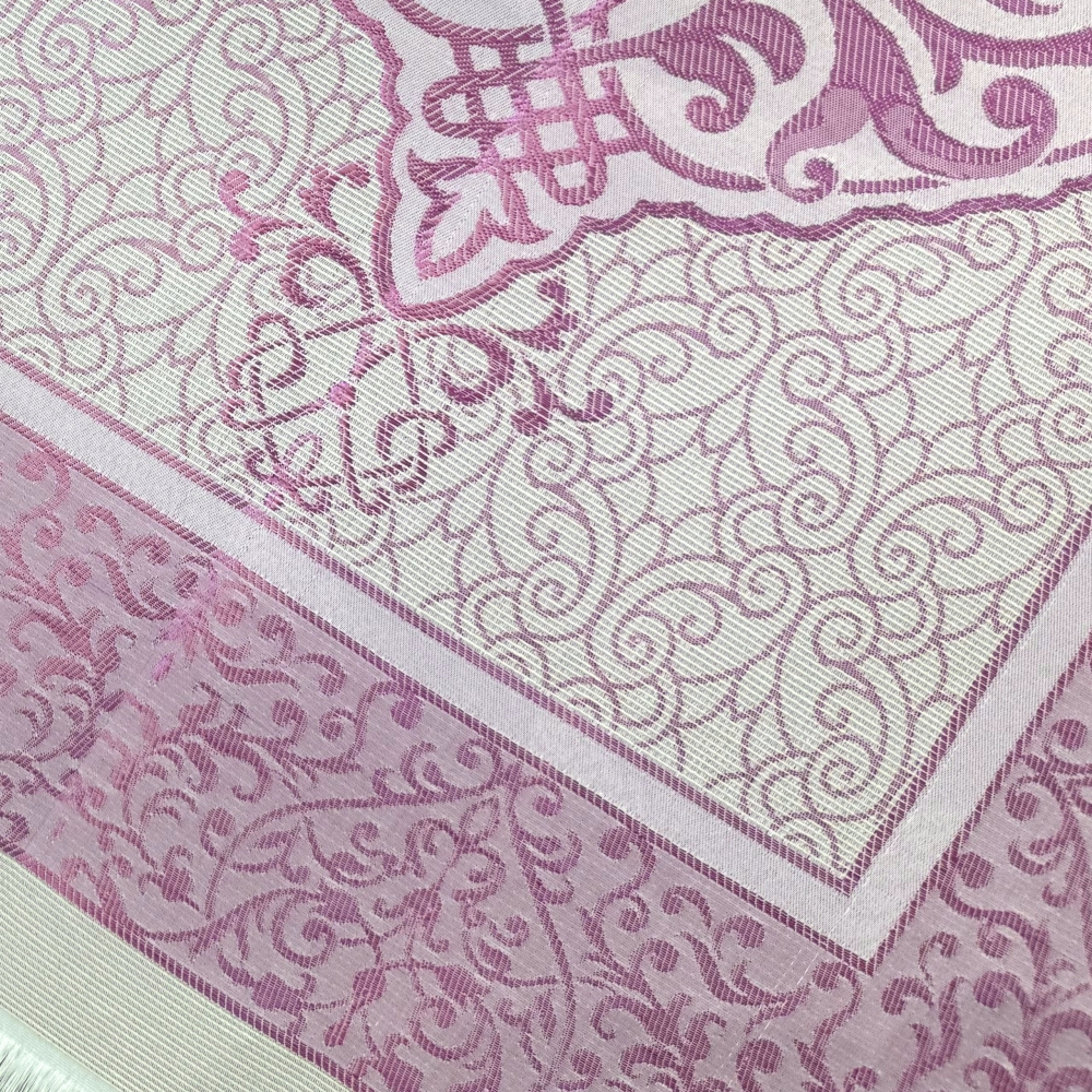Gebetsteppich aus Taftstoff mit Geschenkbox und Tesbih leicht lila 65 x 110 cm