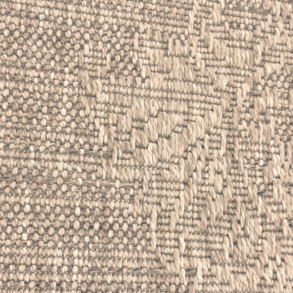 Pflegeleichter Teppich Beige für Wohnraum Balkon und Terrasse