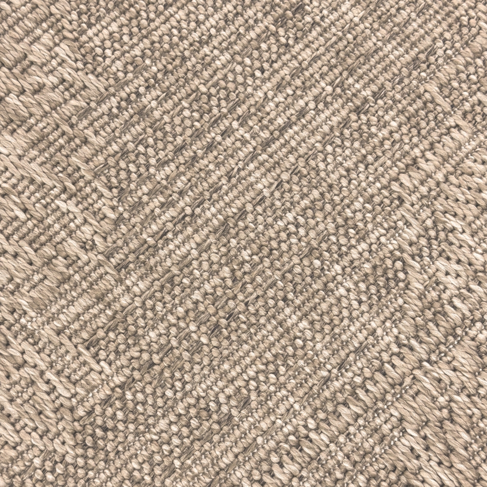 Pflegeleichter Teppich Beige für Wohnraum Balkon und Terrasse