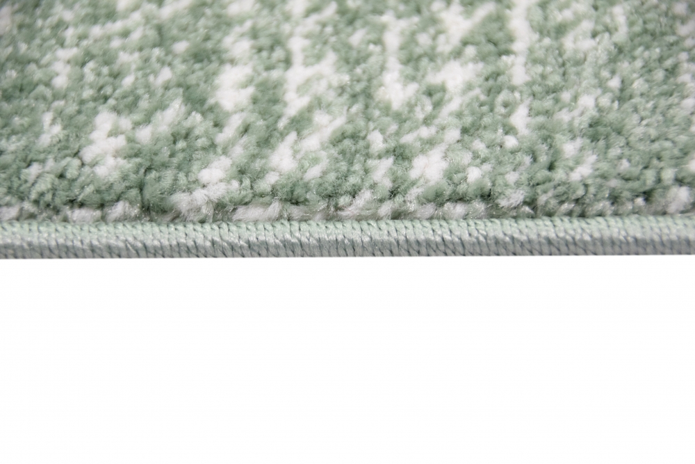 Designer Teppich Kurzflor Uni Design in Grün
