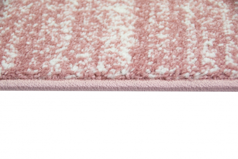Designer Teppich Kurzflor Uni Design in Rosa
