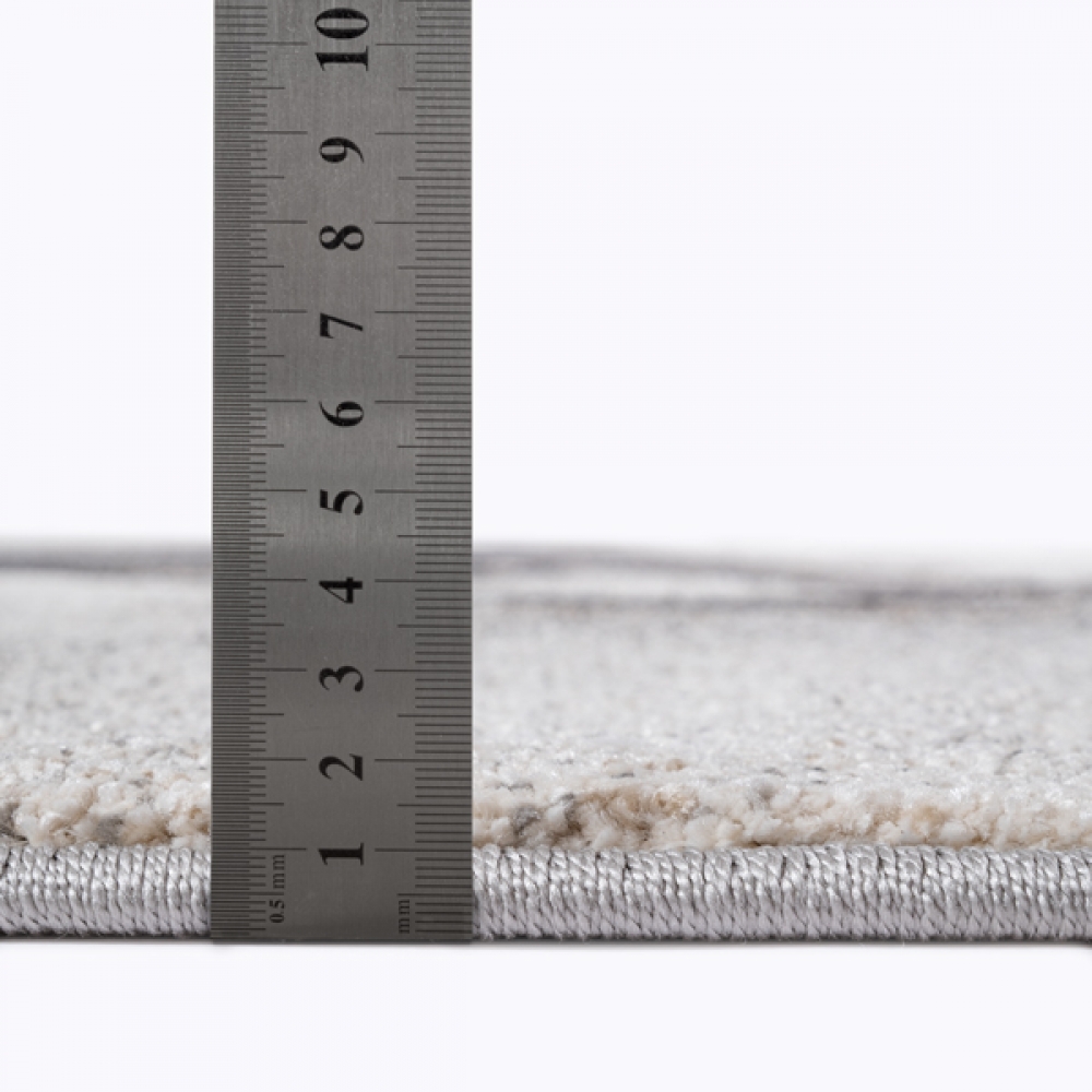 Teppich Grau Creme modern Steinoptik pflegeleicht robust Wohnzimmer