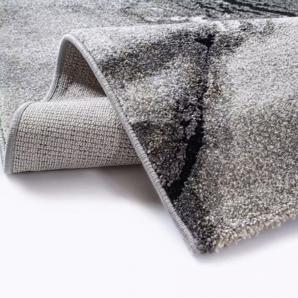 Teppich Grau Creme modern Steinoptik pflegeleicht robust Wohnzimmer